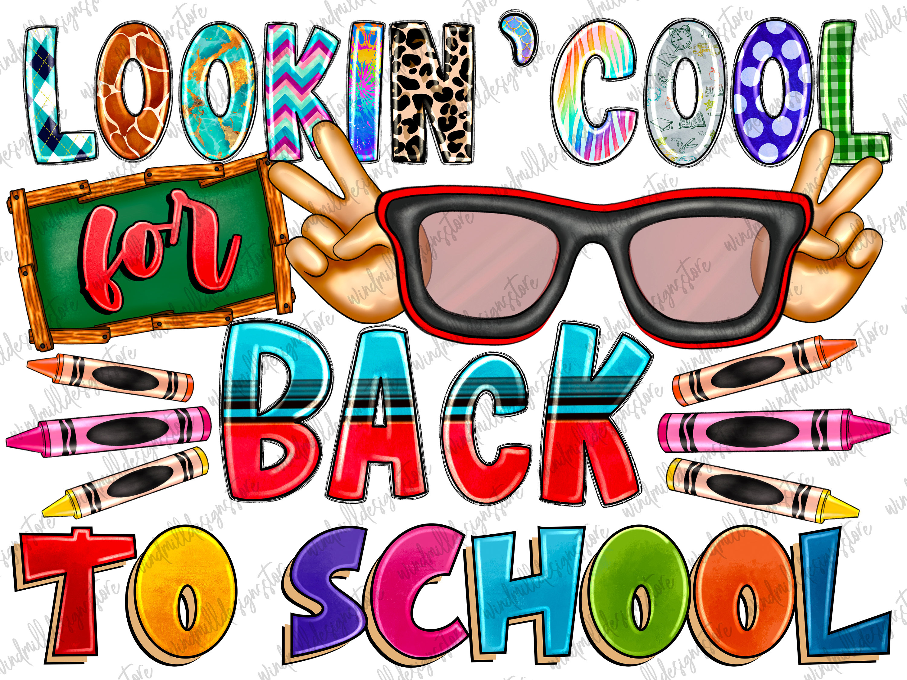 Lookin Cool for Back to School Png, 1st Day of School PNG, Back to ...
