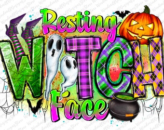 Ruhendes Hexengesicht Png Sublimationsdesign, Halloween Hexe Png, Hexenbesen Png, Halloween Png, ich bin diese Hexe Png, Instant Download