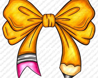 Coquette Teacher Png, Pencil Coquette Bow Png, Teacher life, Teacher Gift, Back To School, Teacher Appreciation png, Pencil Teacher Png