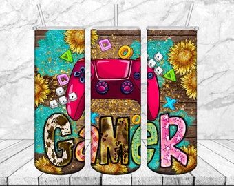 Gamer Tumbler Png Sublimation Design, Gaming Contoller Png, Game Over Png, Gamer Png, Game Day Png, Game Tumbler Png, Digital Download