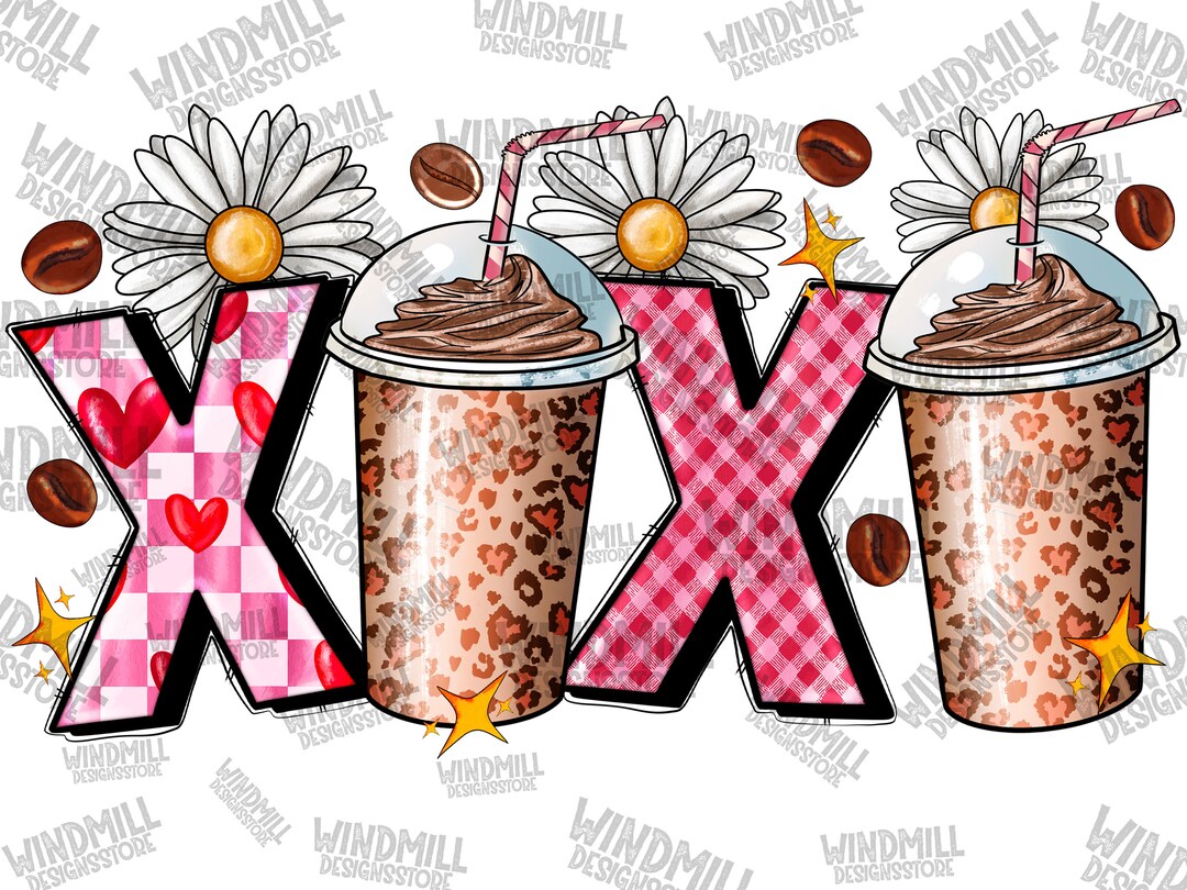 Xoxo Coffee Png Valentine's Day Png Coffee Png - Etsy