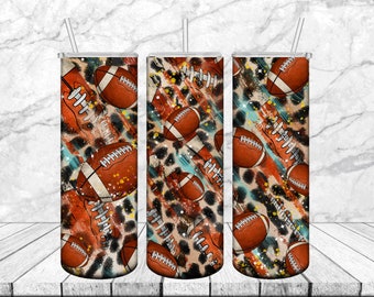 20oz Skinny Tumbler Sublimation Designs American Football for Straight Tumbler Design - PNG, American Football Texture for Straight