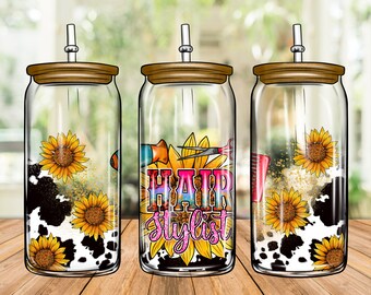 Hair Hustler Libbey Cup Png Sublimation Design,16oz Libbey Cup Png,Hair Hustler Glass Can Png,Hair Hustler Digital Download,Hair Stylist Png