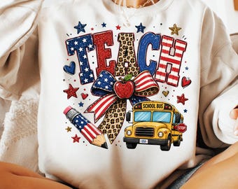 All American Teacher Png, American Teacher TShirt for 4th of July, Patriotic Fourth Of July, sublimation download png