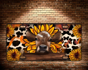 Western Cow License Plate Png Sublimation Design, Cow License Plate Png, Farm Animal License Plates, License Plates Png Downloads