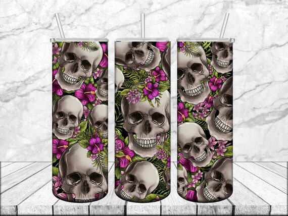 Western Tumbler Design, Skull Rose Design,Skull,Skull Sublimation Designs Downloads- Skinny 20oz, Rose and Skull PNG,Bull Skull Design,Skull