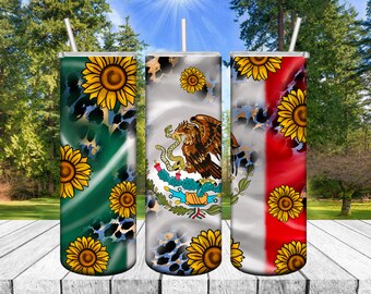 Mexican Tumbler Png ,20oz Skinny Tumbler Sublimation Designs,Mexican flag tumbler PNG design, Mexican 20 oz skinny tumbler Digital Wrap