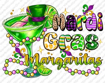 Karneval & Margaritas png, Lustiger Glitzer Karneval Png, Karneval Trinken Png, New Orleans Perlen Karneval Alkohol Png, Louisiana Png