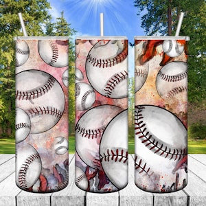 Diseño de vaso de béisbol, vaso de béisbol de 20 oz, envoltura delgada para vaso de 20 oz (sublimación), diseños de vasos (sublimación), guante de béisbol