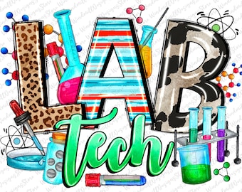 Lab Tech png sublimation design download, Lab Technician png, laboratory png, Medical png, western Lab Tech png, sublimate designs download