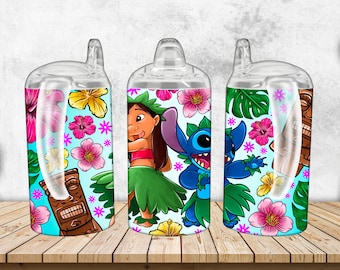 Stitch and Lilo 12 oz sippy cup png, sippy cup western designs, Stitch sippy cup wrap png, sippy cup sublimation designs downloads