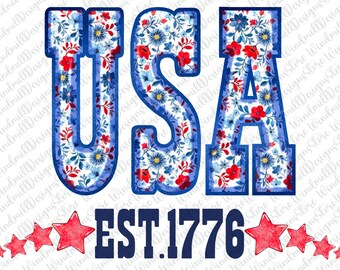Floral USA Png, Retro America Png, 4th Of July PNG, 4th Of July Sublimation Design, America Coquette Png, Patriotic Png, Girly png