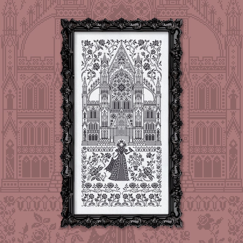 Black Roses from Owl Forest Embroidery