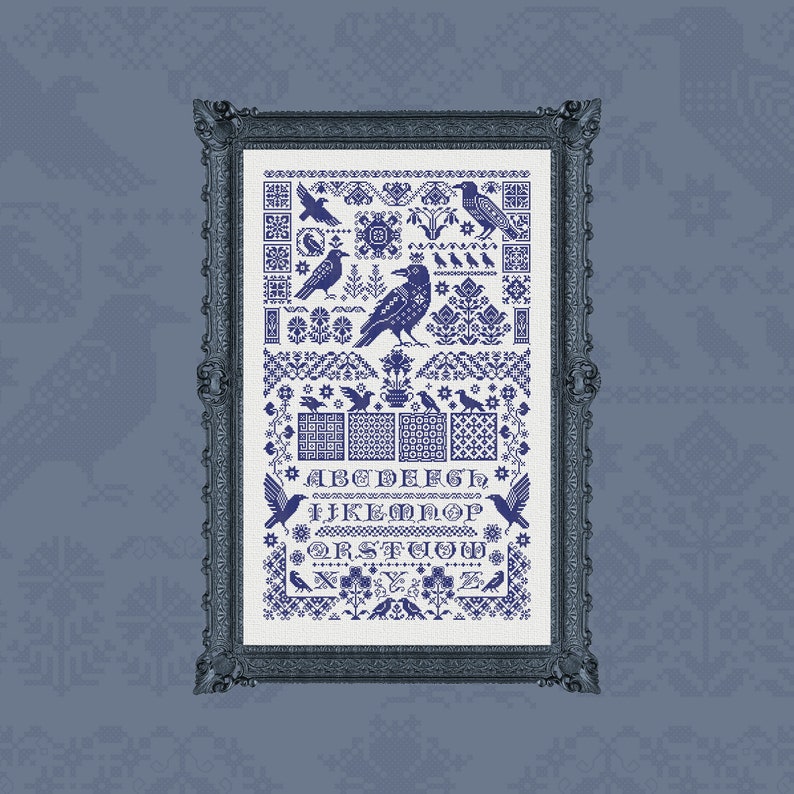 Raven Sampler from Owl Forest Embroidery