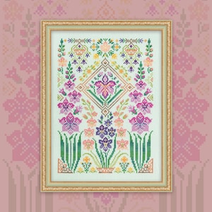 Schema punto croce digitale “Gladioli” OwlForest immagine 1