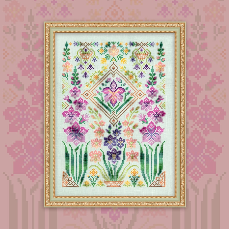 Schema punto croce digitale “Gladioli” OwlForest immagine 1