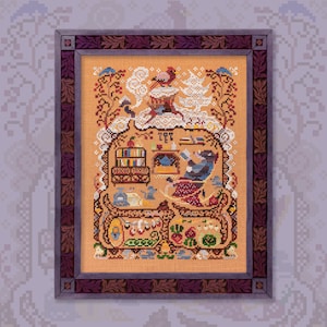 Digital Cross Stitch Pattern “Forest Houses. Mole” OwlForest