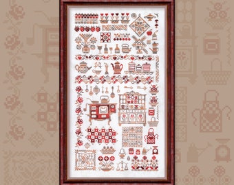 Digital Cross Stitch Pattern “Vintage Kitchen” OwlForest