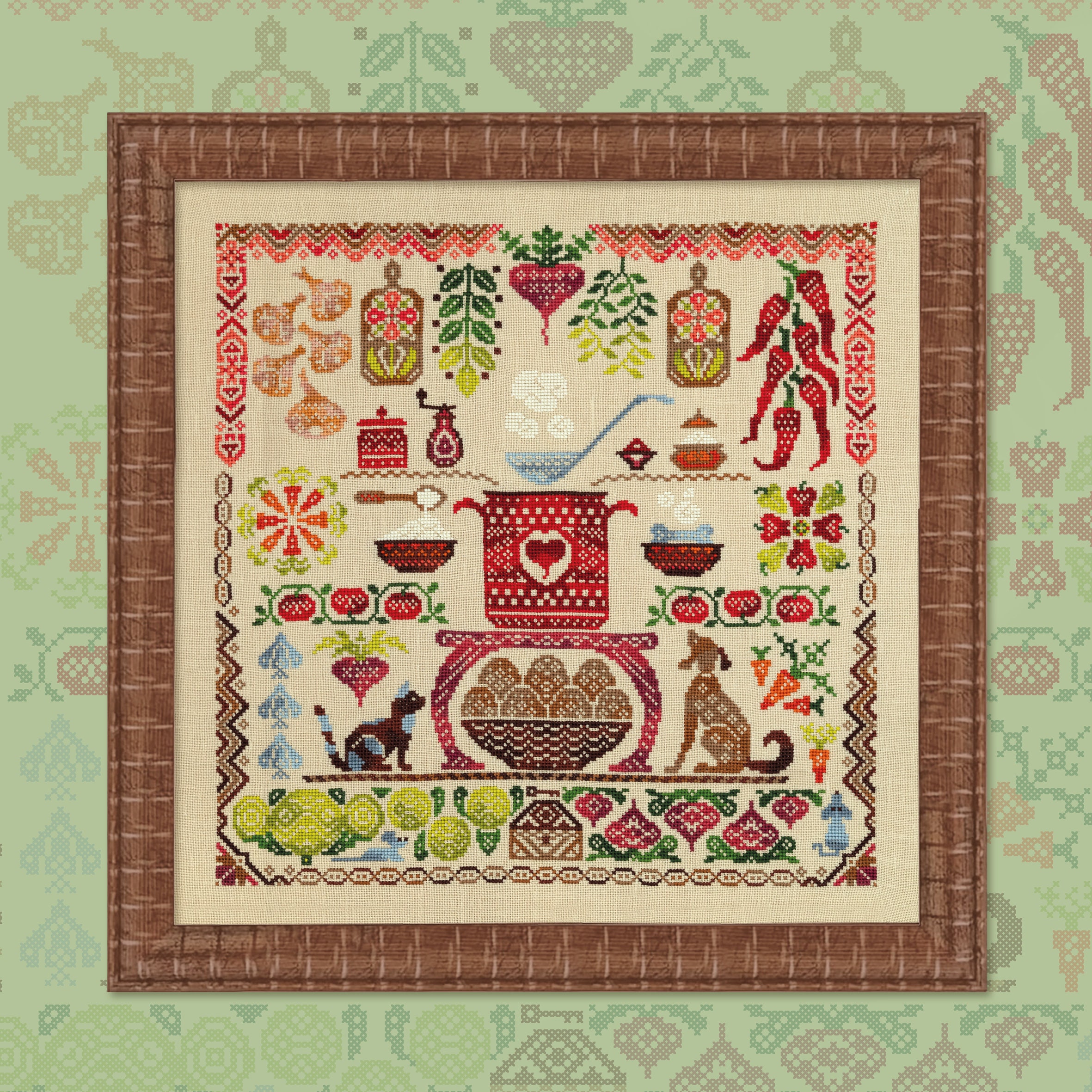 Digital Cross Stitch Pattern “borshch” Owlforest - Etsy