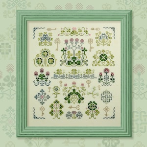 Digital Cross Stitch Pattern “Duke Shamrock” OwlForest