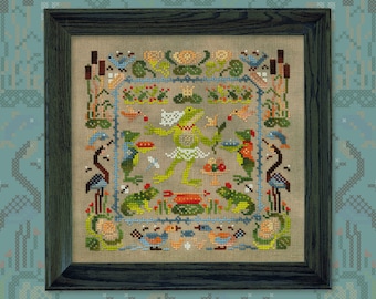 Digital Cross Stitch Pattern “The Little Wood Folk. Frog” OwlForest