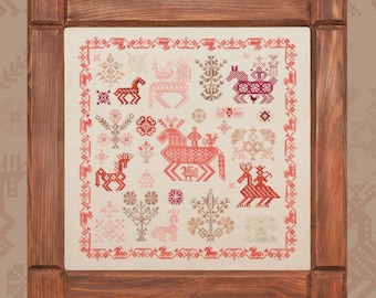 Digital Cross Stitch Pattern “Fiery Horse” OwlForest