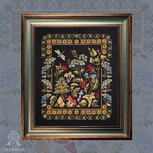 Digital Cross Stitch Pattern “Forest Treasures” OwlForest