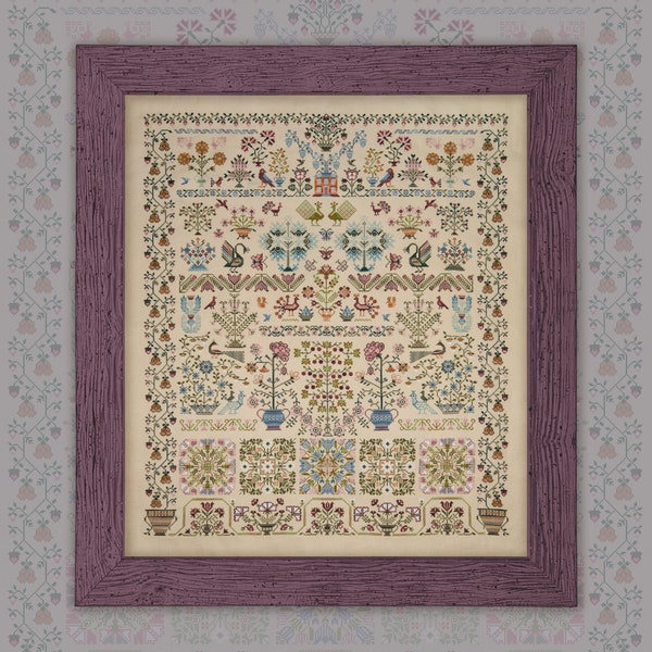 Digital Cross Stitch Pattern “Everflowering Garden” OwlForest