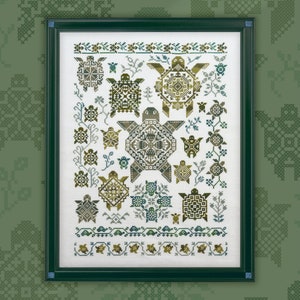 Digital Cross Stitch Pattern “Turtle Quaker” OwlForest
