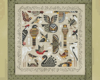 Digital Cross Stitch Pattern “Nimble Birds” OwlForest