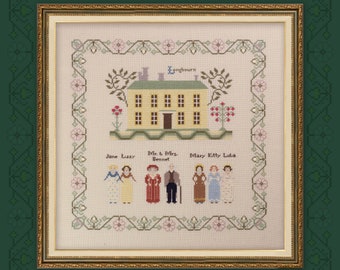 Digital Cross Stitch Pattern “Pride and Prejudice. Part one. Longbourn” OwlForest
