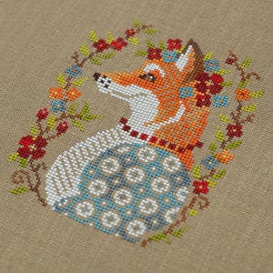 Digital Cross Stitch Pattern “The Fox Portrait” OwlForest image 3