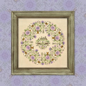 Digital Cross Stitch Pattern “Bumblebee Noon” OwlForest