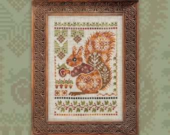 Digital Cross Stitch Pattern “Squirrel” OwlForest