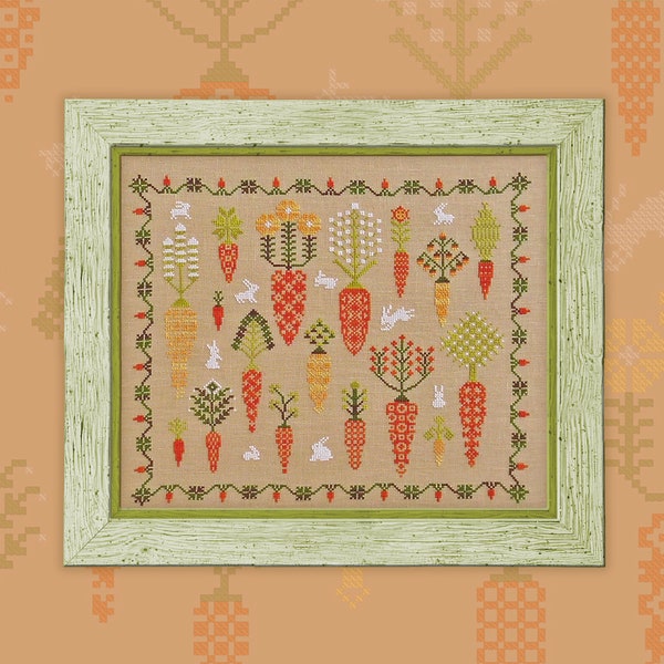 Digital Cross Stitch Pattern “Carrot Forest” OwlForest