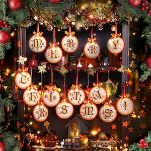 Digitales Kreuzstich-Muster “Merry Christmas” EuleWald