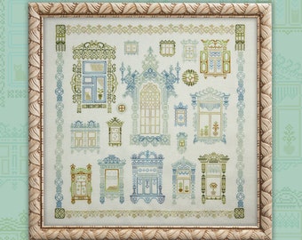 Digital Cross Stitch Pattern “Russian Windows” OwlForest