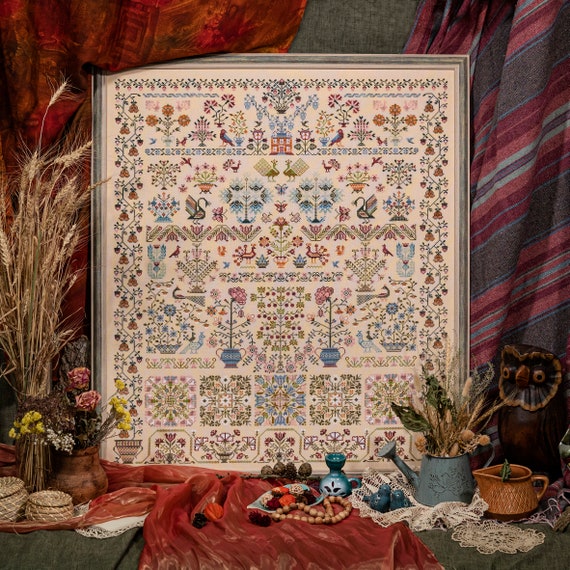 Digital Cross Stitch Pattern “everflowering Garden” Owlforest - Etsy
