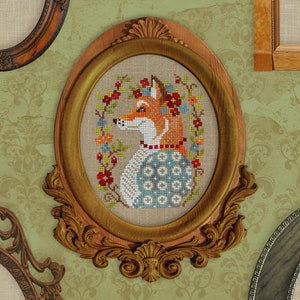Digital Cross Stitch Pattern “The Fox Portrait” OwlForest image 1
