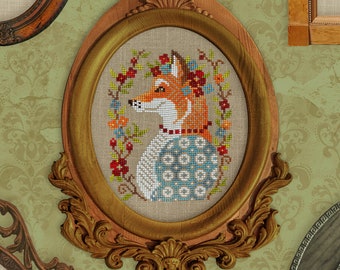 Digital Cross Stitch Pattern “The Fox Portrait” OwlForest