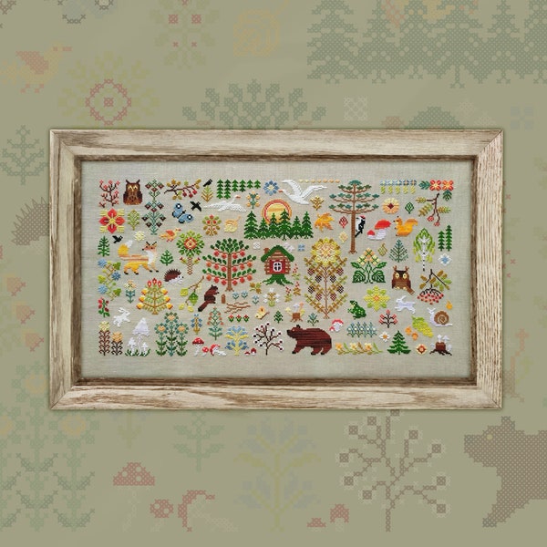 Digital Cross Stitch Pattern “Enchanted Forest” OwlForest