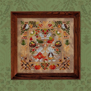 Digital Cross Stitch Pattern “The Little Wood Folk. Mice” OwlForest