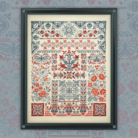 Digital Cross Stitch Pattern southern Land Owlforest Etsy