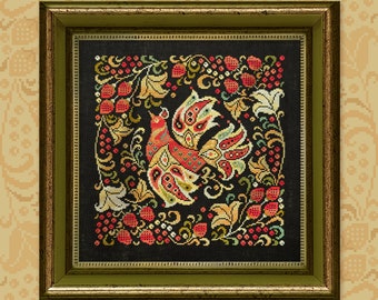 Digital Cross Stitch Pattern “Firebird” OwlForest