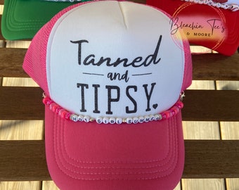 Tanned and Tipsy Trucker Hat, Trucker Hats, Baseball Hats, Summer, Hot Girl Summer, Trendy, Hat Bar