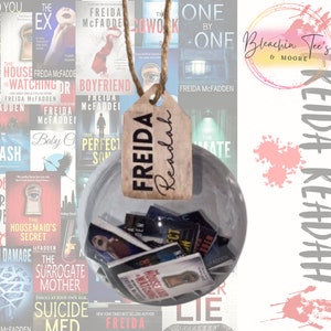 BookTok, Freida McFadden, Book Gifts, Book Ornaments, Mini Books, Mini Book Ornaments, The Housemaids Secret, The Boyfriend, Book Lover