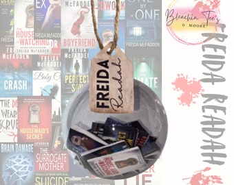 BookTok, Freida McFadden, Book Gifts, Book Ornaments, Mini Books, Mini Book Ornaments, The Housemaids Secret, The Boyfriend, Book Lover