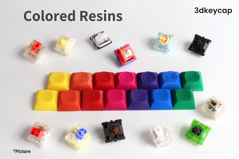 OEM Ripple Keycaps (Pack of 2) | Custom Keycaps for Split & Mechanical Keyboards image 9