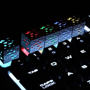 Ore Keycap, diamond, redstone, gold, artisan keycap