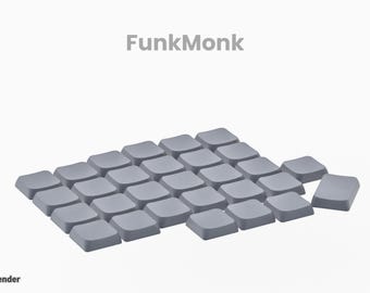 MX Funkmonk Keycap Set for Split Keyboard | Ergonomic Low Profile Keycaps